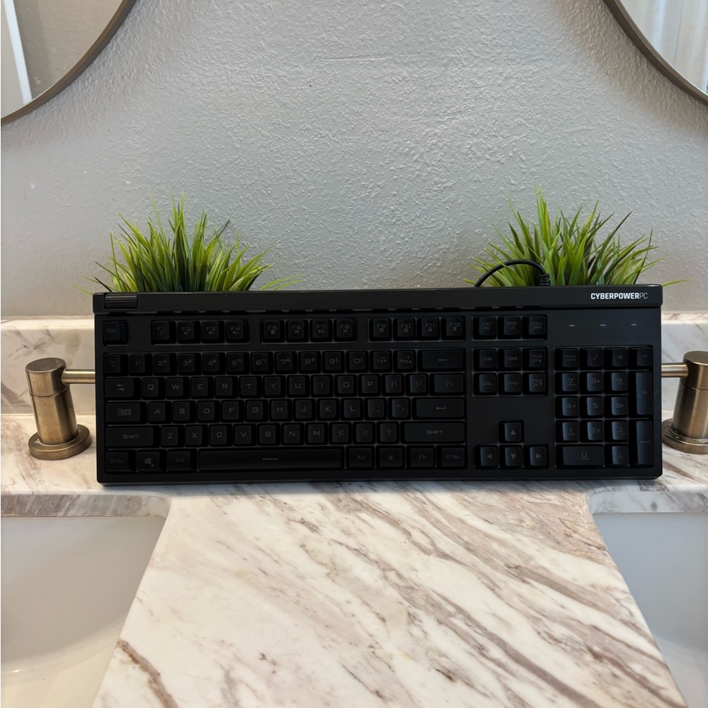 Black Minimalist Office Setup with Sleek Design